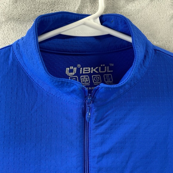 IBKUL Shirt women's Small Active 1/4 Zip Pullover Performance Blue Outdoor UPF - Picture 3 of 11